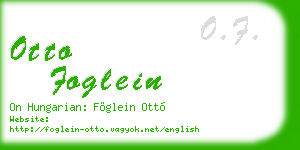 otto foglein business card